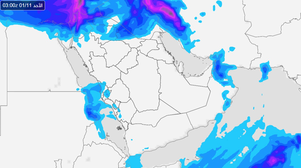 المركز الوطني للأرصاد يكشف المناطق المشمولة بتوقعات الأمطار والغبار ليوم الجمعة 9-1-2026