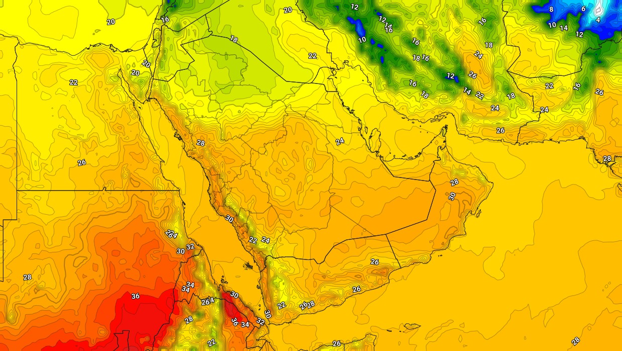 Saudi Arabia: 9 days separate us from entering the meteorological winter  season, and this year will begin in the Kingdom with relatively warm  weather, God willing., ArabiaWeather