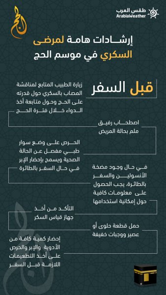 إرشادات هامة لمرضى السكري في موسم الحج