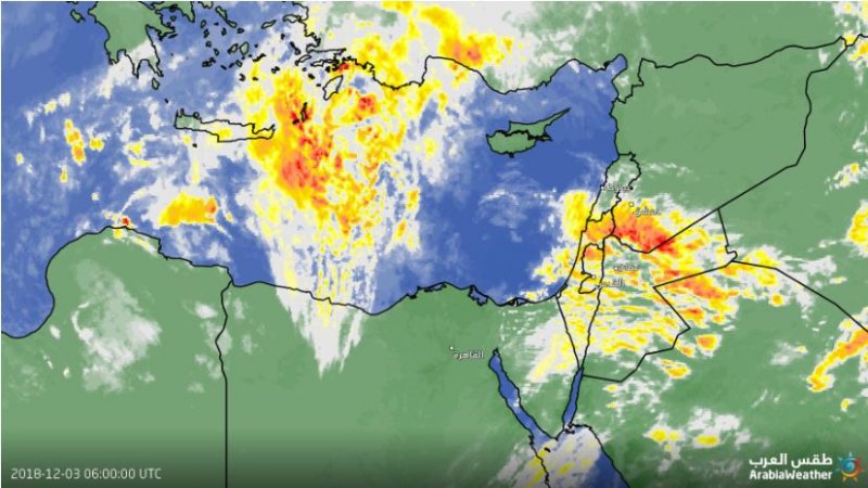 الاثنين السبت تتأثر مصر بجبهة باردة وفرص لأمطار رعدية تتركز
