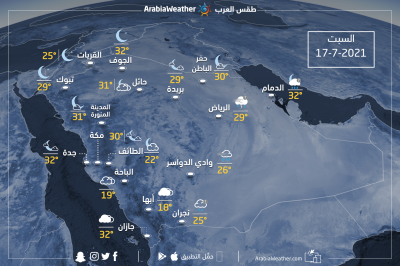 Saudi Arabia Rain arrives in Riyadh and the Eastern Province and is