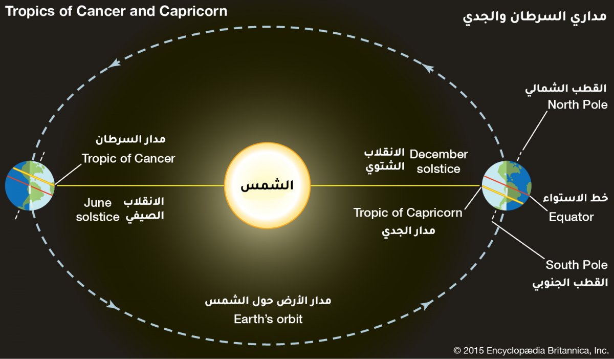 تتعامد الشمس على مدار السرطان الذي يمر بأرض المملكة العربية السعودية